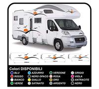 adesivi per CAMPER grafica in vinile adesivi decalcomanie Set Camper Van RV Caravan roulotte adesivi kit completo - grafica 25 (COLORI COME IN FOTO)