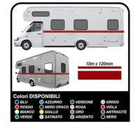 Adesivi per CAMPER in VINILE STRISCE da 10 METRI grafiche Adesive Decalcomanie CAMPER VAN ROULOTTE fasce adesive camper kit completo - grafica 29 (ALTRO COLORE (CONTATTACI))
