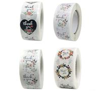 Adesivi per cancelleria fai da te, 500 sigilli per etichette per scrapbooking fatti a mano, per progetti creativi, stile retrò semplice per gli amanti del mestiere (C)