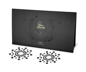 Adesivi per capezzoli con diamanti scintillanti (neri)