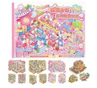 Adesivi per casa in miniatura, effetto 3D, decalcomanie per scrapbooking, adesivi per computer portatili per adulti, adesivi per progetti scolastici, adesivi per progetti artistici, paesaggi