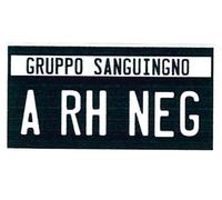 ADESIVI PER CASCO GRUPPO SANGUIGNO - A RH NEG - DIM. 5,0x2,5 cm