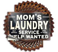 Adesivi per cassetta degli attrezzi Mom'S Laundry Service: Open 24 Hours, Help Wanted! 10 adesivi divertenti per auto (12 x 18 cm)