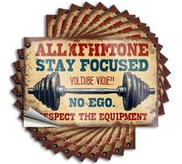 Adesivi per cassetta degli attrezzi Stay Focused, No Ego, Respect The Equipment. Adesivi 10 cartelli di birra per uomo caverna divertente adesivo paraurti (12 x 18 cm)