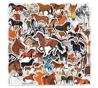 Adesivi per cavalli per adolescenti, adulti, 100 pezzi, cavalli, cavalli, impermeabili, in vinile, set per auto, moto, skateboard, bagagli, laptop, valigia, casco e computer