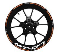 Adesivi Per Cerchi Moto Per MT07 MT-07 MT 07, Strisce Riflettenti Per Mozzi Ruota, Set Completo Pacchetto completo di adesivi per cerchioni(Colore 1)