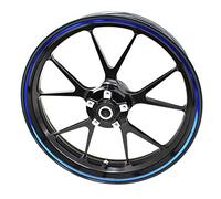 Adesivi per cerchioni, larghezza 7 mm, cromati, ologramma con strumento di montaggio da 16”, 17”, 18”, 19”, per auto e moto