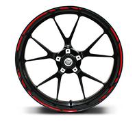 Adesivi per cerchioni Race Design 12 pezzi, set completo Finest Folia adatto per 17 pollici & 16" 18" 19" cerchioni moto auto bicicletta