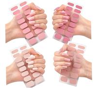 Adesivi per chiodi in gel da 4 fogli in gel 4 colori Schermo a di stile semplice strisce per unghie semi curated Luce UV richieste AVVIO FUNZIONE AVVIFICI ALLA ART
