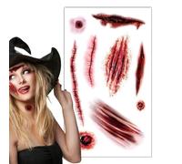 Adesivi per cicatrice horror, decalcomania facciale terrore di Halloween,Adesivi per terrore di Halloween - per scherzi per decalcomanie facciali, simulazione di decorazione della mia
