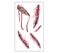 Adesivi per cicatrici horror - Tatuaggi temporanei, Adesivo di Halloween spaventoso | Facetto di face di sangue falso, adesivi FX speciali di zombi - decalcomanie del corpo realistiche per donne, bamb