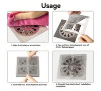 Adesivi per copertura invisibile dello scarico | Filtro anti-intasamento per capelli per lavandini di cucina e bagno, filtro a rete anti-intasamento - Sigillo antinsetto con forte adesivo per scarichi