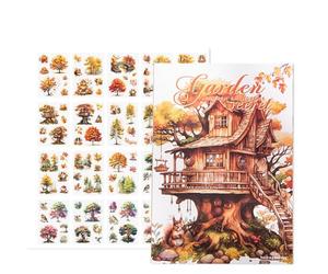 Adesivi per diario da giardino, decalcomanie da giardino per diario, adesivi per libri per diario per paesaggi da giardino per bottiglie, vetro, bagagli