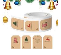 Adesivi Per Etichette Natalizie - 300 Pezzi Cartellini Nome Adesivi Fai Da Te Per Confezionamento Regali, Favore Festivo,Per Famiglia DIY, Calze Natalizie, Bambini, Adulti, Classe, Ufficio, Cas