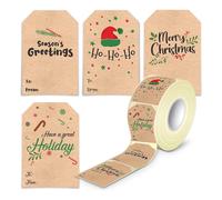 Adesivi per etichette regalo di Natale Kraft 300 pezzi Etichette per album