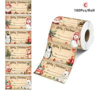 Adesivi per etichette regalo per Natale Etichette con nome di Natale Adesivo con etichetta per Babbo Natale Adesivi adesivi per confezioni di buon Natale vintage per decorazioni presenti