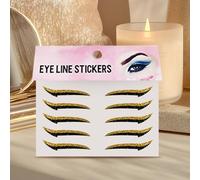 Adesivi per eyeliner riutilizzabili | Patch per ciglia ombretti | GUE CELLE SCELLA SEMPRE | 10 pezzi adesivi per il trucco per gli occhi impermeabili, striscia di ombretti di lunga durata per le mogli