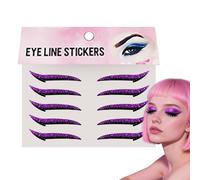 Adesivi per Eyeliner, Toppe Trucco Ombretti, Strisce Adesive Eyeliner Effetto Prolungato 10 Pezzi Per Ragazze Serata Danza Viaggio Mamme Palcoscenico
