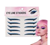 Adesivi per Eyeliner,Toppe Trucco Ombretti - Strisce Adesive Eyeliner Effetto Prolungato 10 Pezzi Per Ragazze Serata Danza Viaggio Mamme Palcoscenico