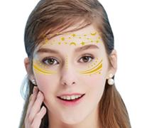 Adesivi per facce di festa, Adesivi per facce di Halloween, Decalcomanie facciali temporanee impermeabili, decalcomanie colorate per giochi di ruolo, festival musicali