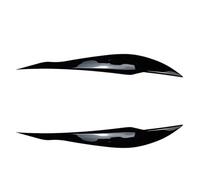 Adesivi Per Fari Auto Palpebre Sopracciglia Finiture ABS Aspetto Carbonio Per BMW Serie 3 F30 F31 318i 320i 2012-2018 Spoiler paraurti anteriore(Nero lucido)