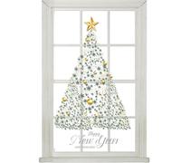 Adesivi per finestra Albero di Natale - Adesione elettrostatica Decorazione - Adesivi per tende - Per la casa scuola negozio salone aula asilo vetrina