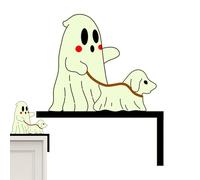 Adesivi per finestre di Halloween - Adesivi per cani da passeggio fantasma | Bagliore spaventoso nell'adesivo scuro | Finestra adesiva si aggrappate | Decorazioni di Halloween per pareti, finestre