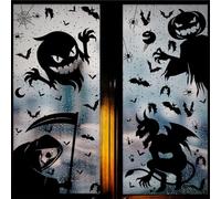 Adesivi per Finestre di Halloween, Vetrofanie Finestre Halloween, Halloween Decorazioni Adesivi per Finestre, Decorazione di Halloween Elettricità Statica Sticker, Casa per Halloween Party Deco