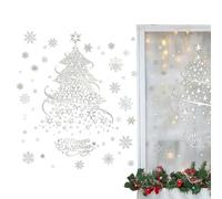 Adesivi Per Finestre Di Natale - 35x50 Cm, 2 Grandi Fogli Di Decalcomanie Statiche, Adesivi Per Alberi Di Natale Per Finestre, Porte, Pareti, Specchi, Decorazioni Per La Casa E Le Feste