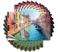 Adesivi per finestrini auto con canali veneziani: un viaggio in gondola, 10 adesivi per la tua auto, divertenti cartelli alcolici (12 x 18 cm)