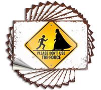 Adesivi per finestrini auto Please Don't Use The Force: A Warning Sign Stickers 10 pezzi adesivi cattivi per adulti adesivi per auto divertenti (8 x 12 cm)