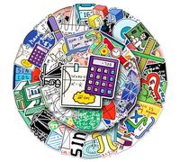 Adesivi per graffiti con formula matematica, per decorare bagagli, chitarra, skateboard, bottiglia d'acqua, bici, moto, notebook, con adesivi fai da te impermeabili, 50 motivi unici (geek)