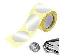 Adesivi per guarnizioni 'involucro - sigillo certificato di lamina da 4,5x4,5 cm, adesivi per etichette in rilievo, sigilli per notaio d'argento oro autoadesivo | Invito di nozze Baby Shower Party