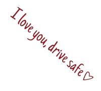 Adesivi per guida sicura | Decalcomanie per auto | Adesivo guida sicura "Ti amo" | Adesivo in vinile impermeabile a forma di cuore specchietti retrovisori e finestrini,