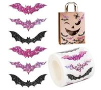 Adesivi per Halloween, tema fantasma, rotolo di etichette spettrali per borse, scatole, artigianato, decorazioni carine per feste, adolescenti, giovani, famiglia, ragazze, ragazzi, divertimento in