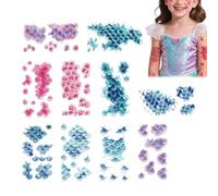 Adesivi per il corpo, set da 10 pezzi, motivo: squame di pesce, lucidi, impermeabili, scintillanti, per uomini, donne, adulti, performance cosplay, fotografia