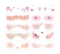 Adesivi per il trucco festivo - Adesivi per il viso di Natale, decorazioni per le vacanze, 10 toppe temporanee con glitter per il trucco per donne e ragazze | Ideale per feste di Natale