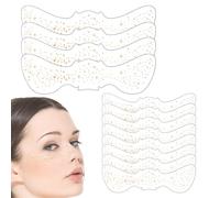 Adesivi per il viso, 12 pezzi, resistenti all'acqua e al sudore, con brillantini, adesivi per il trucco del viso, per ballerine, ragazze, principesse, festival musicali