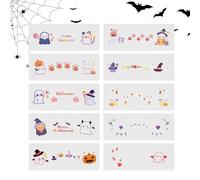 Adesivi per il viso di trucco di Halloween, adesivi temporanei di Halloween | Trucco cosplay di Halloween con motivo sanguigno,Bomboniere Dolcetto o scherzetto, 10 trucchi da strega per donne, adesivi