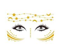 Adesivi per il viso di una festa - Decalcomanie per il viso colorate riutilizzabili, decorazioni per il viso autoadesive | Divertenti adesivi glitterati per feste, festival, decalcomanie artistiche im
