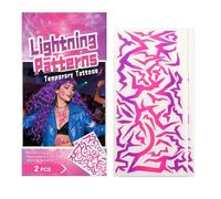 Adesivi Per Il Viso UV - Set Di Decalcomanie Temporanee Con Glitter | Tatuaggi Al Neon Per Braccia E Pelle | Gioielli Iridescenti Per Feste Di Natale, Eventi E Danza | Per Il Trucco Di