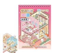 Adesivi per la Casa, Scenari Con Stickers Per Bambini, Decalcomanie Miniatura Materiale Creativo Giochi per Scuola Viaggio Diario Camping Artigianato Adulti