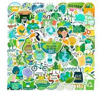 Adesivi per la protezione dell'ambiente, naturali per la giornata della terra, 50 pezzi, skateboard, graffiti, adesivi, moto, snowboard, bagagli, laptop, valigie per bambini e ragazzi