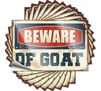 Adesivi per la tua auto Beware of Goat Funny Sticker 10 adesivi per auto con le regole del bar (6 x 9 cm)