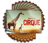 Adesivi per la tua auto che prende il sole nel circo. Adesivi 10 pezzi scherzi adesivi paraurti cartelli divertenti per bar (6 x 9 cm)