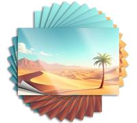 Adesivi per la tua auto Una palma solitaria si trova in mezzo a vaste sabbie del deserto. Adesivi 10 cartelli divertenti per garage da uomo adesivi per auto divertenti (12 x 18 cm)