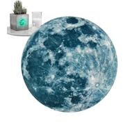 Adesivi per luna luminosi, autoadesivi, di dimensioni standard, in vinile da parete fluorescenti, HD | decalcomania lunare si illuminano al buio, per la camera dei bambini