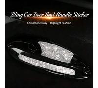 Adesivi per maniglia e conca porta auto con strass lucidi, decalcomanie protettive anti-graffio in cristallo strass, adesivi decorativi lucidi fai-da-te per protezione graffi porta auto, adatti per la