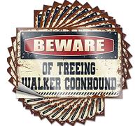 Adesivi per meccanici Beware of Treeing Walker Coonhound, divertenti adesivi per paraurti con scritta "Beware of Treeing Walker Coonhound", 10 pezzi, adesivi divertenti per paraurti e decorazioni (6 x