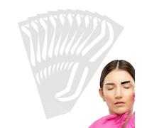 Adesivi per modellare Airbrush Eyebrow, Brow Mapping Guide Paper - Brow Border Shaping Mapping Guide Tape | 10 paia di strisce ausiliarie, guscio francobolli, colla, pellicola protettiva impermeabile